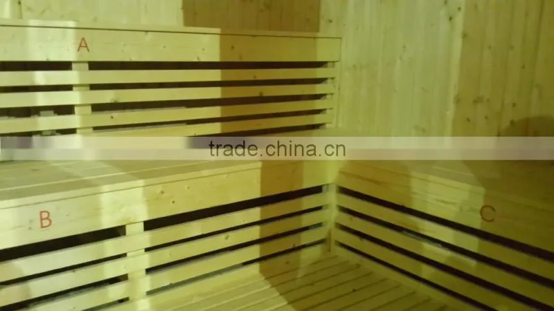 Finland spruce dry sauna shower room