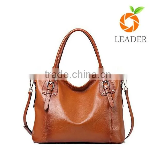 Hottest promotion support OEM genuine leather handbag