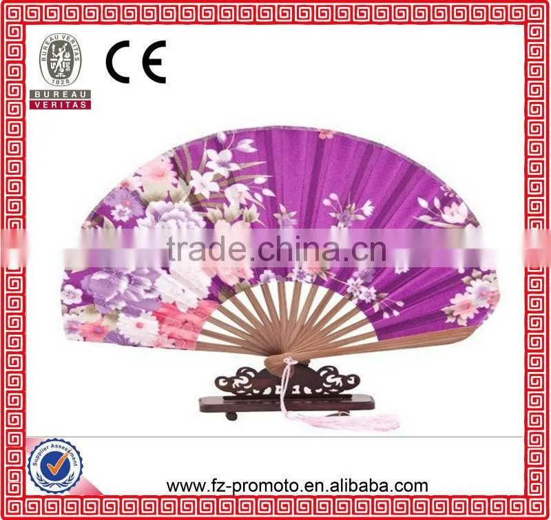 red bamboo paper fan for promotional gift