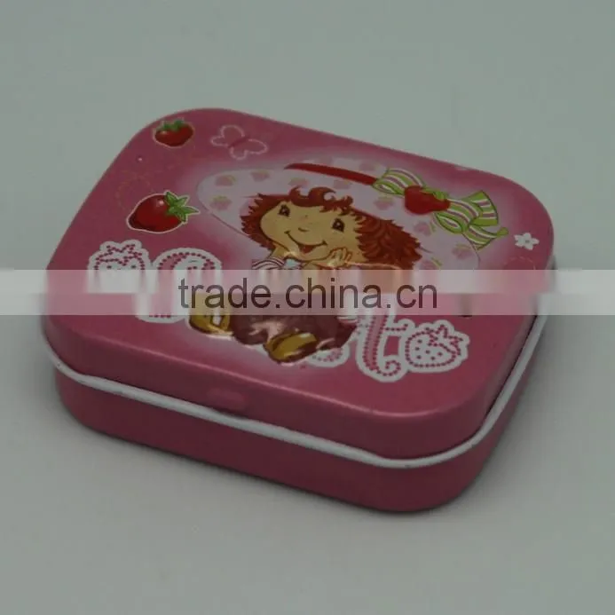 China Shenzhen wholesale 4C printing metal tin small mint candy box