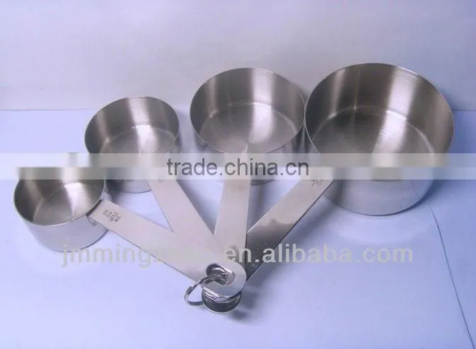 4pcs stainless steel measuring cup set, Scale measuring cup