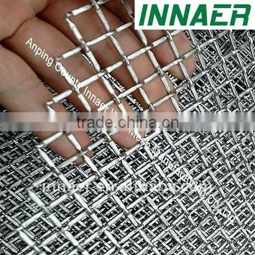 plain woven stainless steel crimped wire mesh (Exporter)