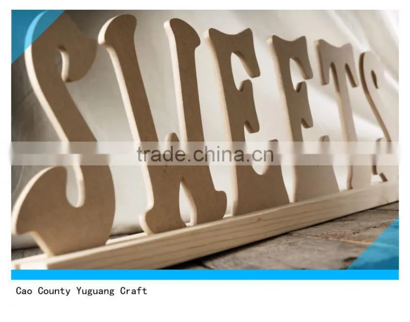 Wood Sign "SWEETS" letter