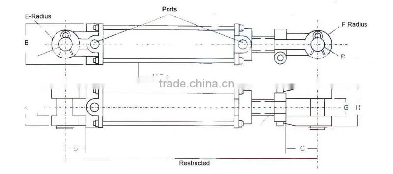 customized fluid cylinder/hydraulic cylinder