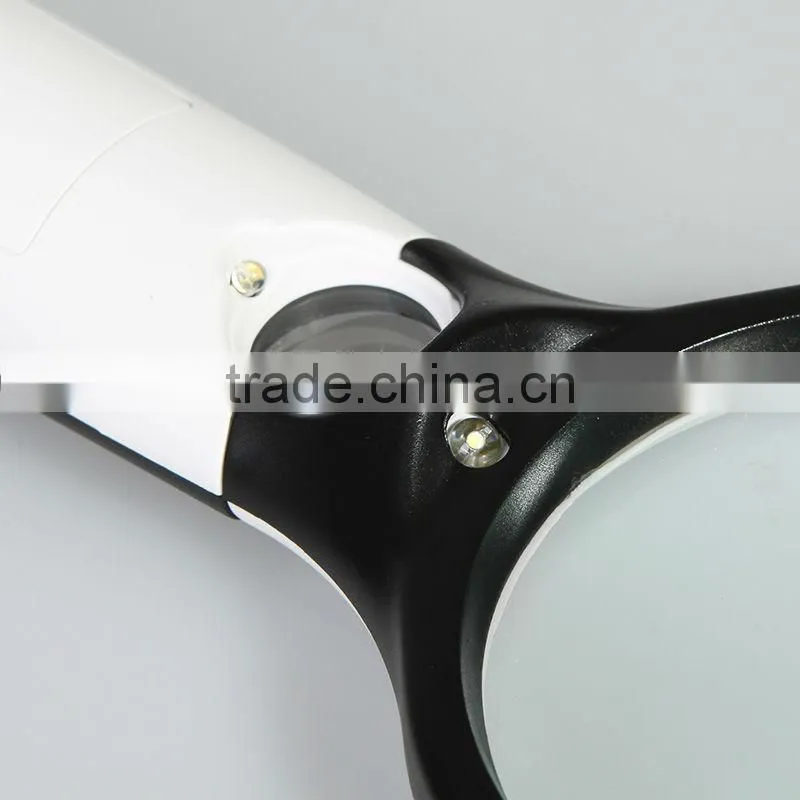 3X 45X LED Handheld Magnifier Magnifying Glass Lens Jewelry Loupe 2 Lights