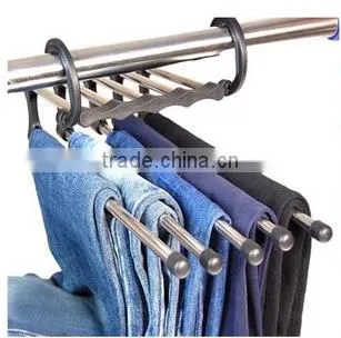 Wholesale from china 5 In 1 Stainless Steel Hanger Organizer Trousers Rack Tie