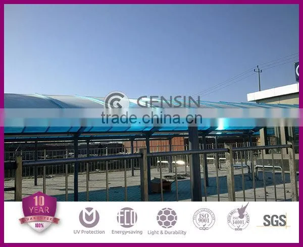 cheap price stable 4-layer honeycomb u-lock polycarbonate sheet for roofing width 600mm