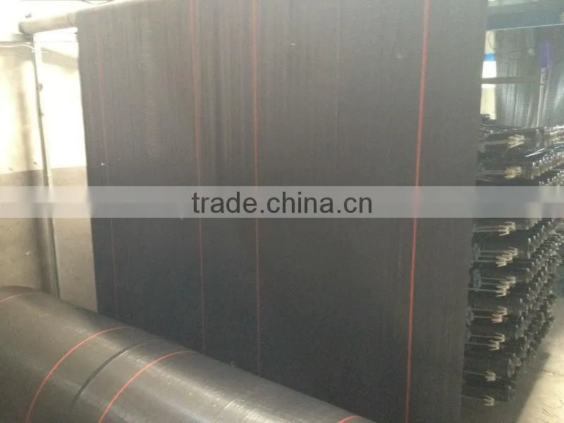 1x200m black 100%pp weed mat with UV