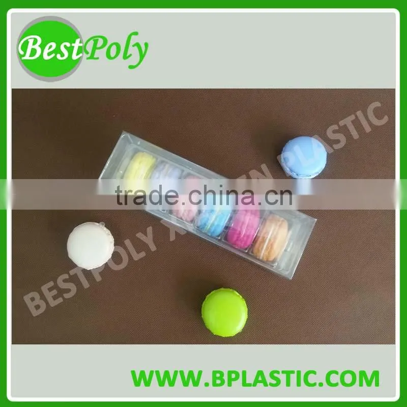 FDA customized clear plastic macaron boxes for 1, 2, 4, 6, 12 macarons