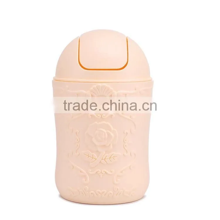 Plastic Desktop Mini trash Bin Trash Can used for Car Dustbin