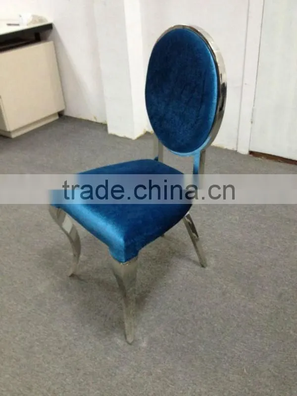 Blue Stainless Steel Modern Dining Chair