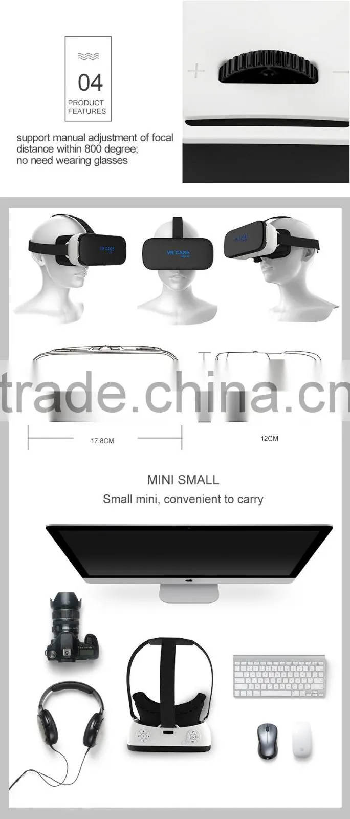 Brand New all in one vr headset vr case A2 from Lcose