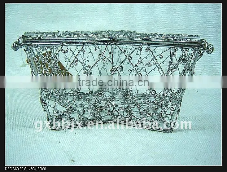 Silver wire star handicraft gift set of two