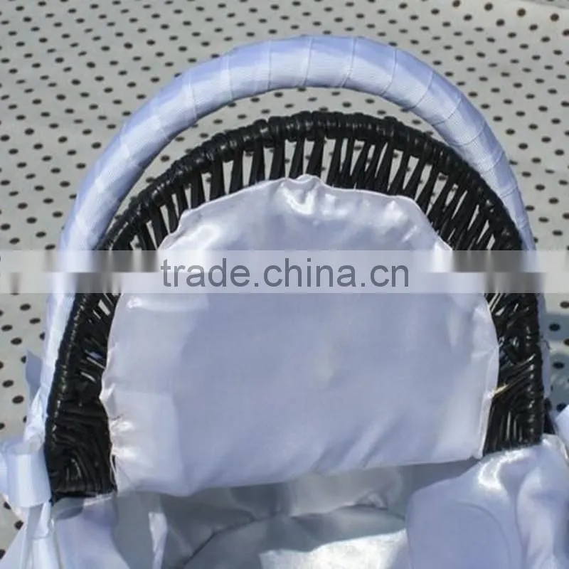 black willow woven wicker wine basket
