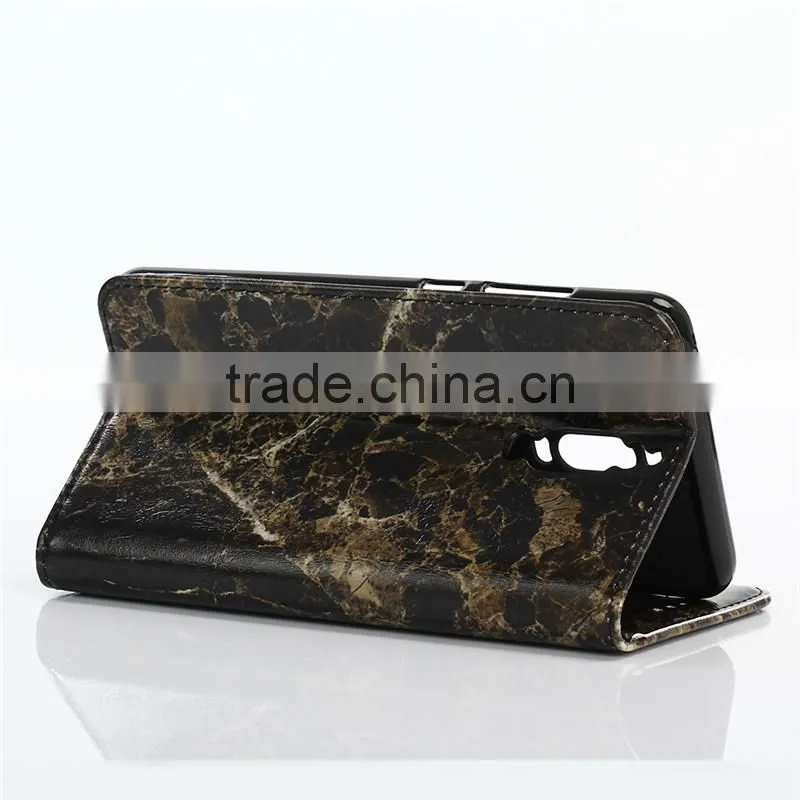 Noble design high quality marble PU card bumper/pocket cell phone case for Huawei