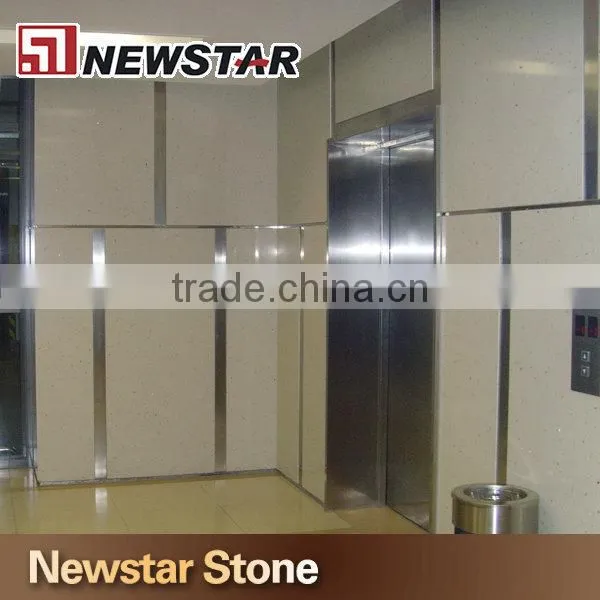 Polished engineered quartz wall decorative stone