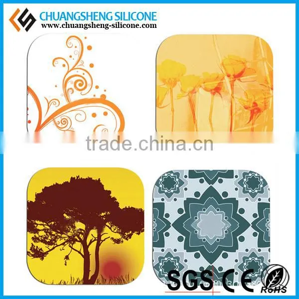 Autumn and summer hot sale anti-hot silicone cup mat, glass mat, table mat
