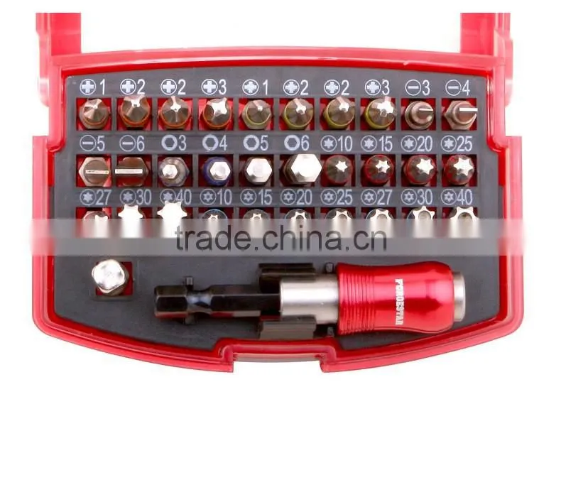 32pcs Ratchet Screwdriver Bit torx phillips hex slotted Holder and Quick Release Magnetic Bits set