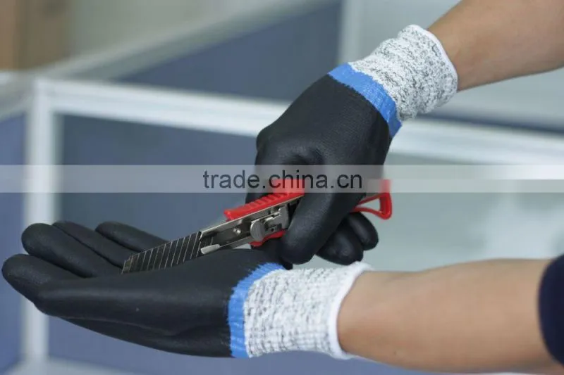 NMSAFETY nitrile dipped anti-cut oil-resistant working gloves