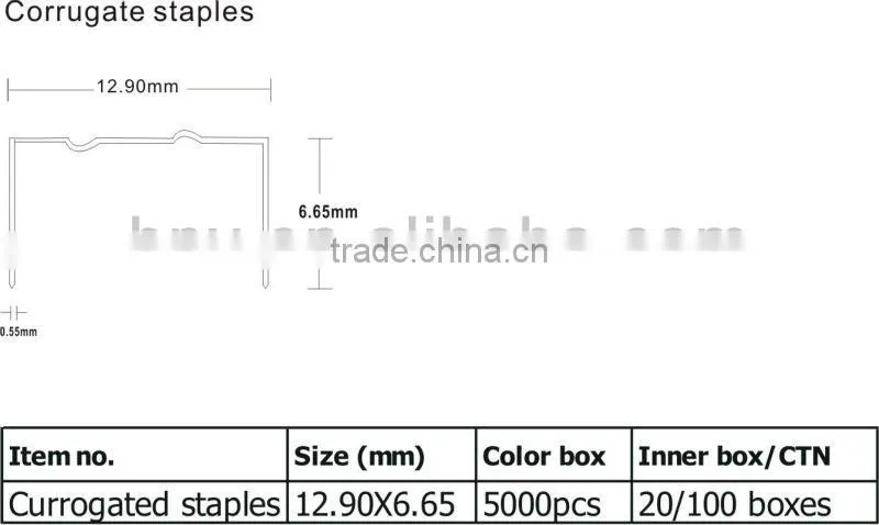 hot selling quality silve color corrugated staple pins ripples staple pins