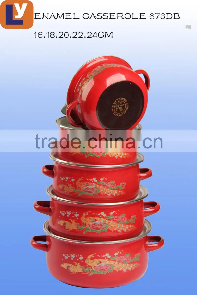 Hot new products 16-24cm 673DB enamel casserole cookware