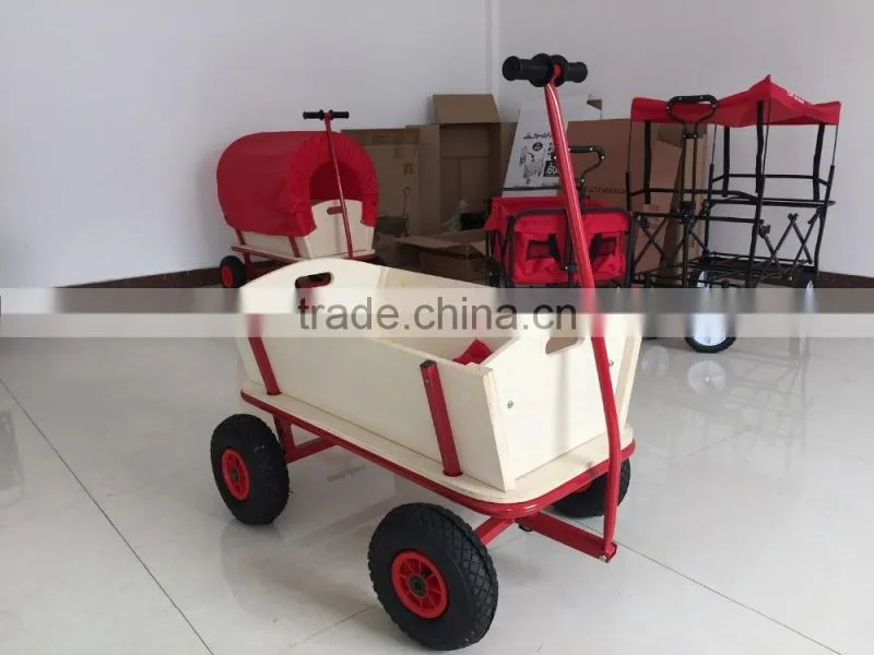 wooden hand cart , wagon garden cart for kids TC1812