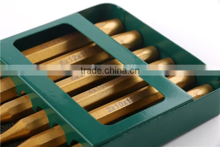 Professional 6pcs golden chisel set with high quality
