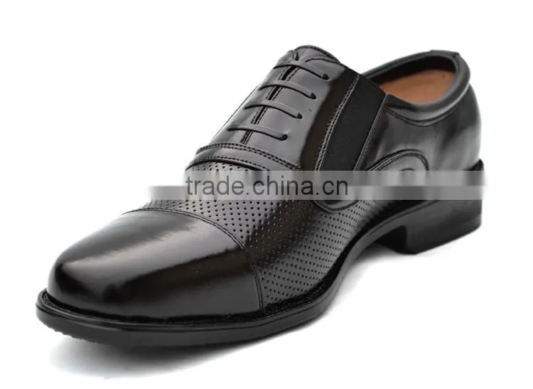 Made to order leather upper anti slip rubber sole officer men shoes