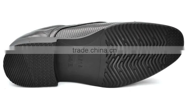 Made to order leather upper anti slip rubber sole officer men shoes