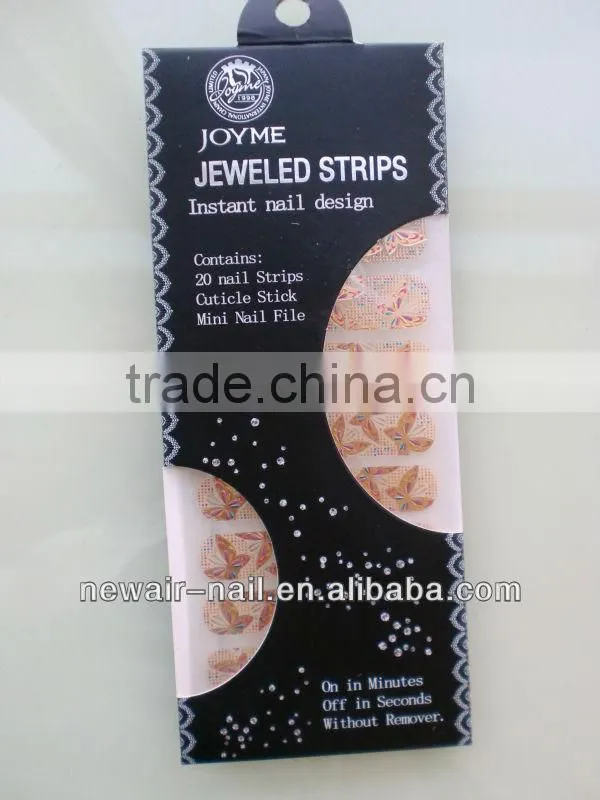 2014 wholesale fashion 3D Nail Art Stickers & Decals for jewel colourful fake nails