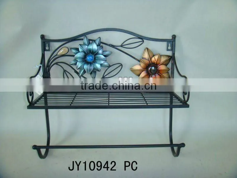 Decorative Metal Wall hook with wooden plague