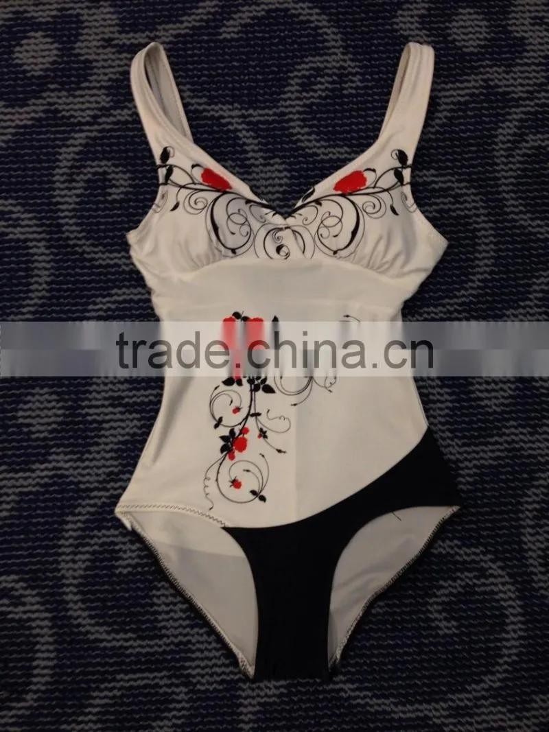 Hongen apparel ladies flower design swimming suit