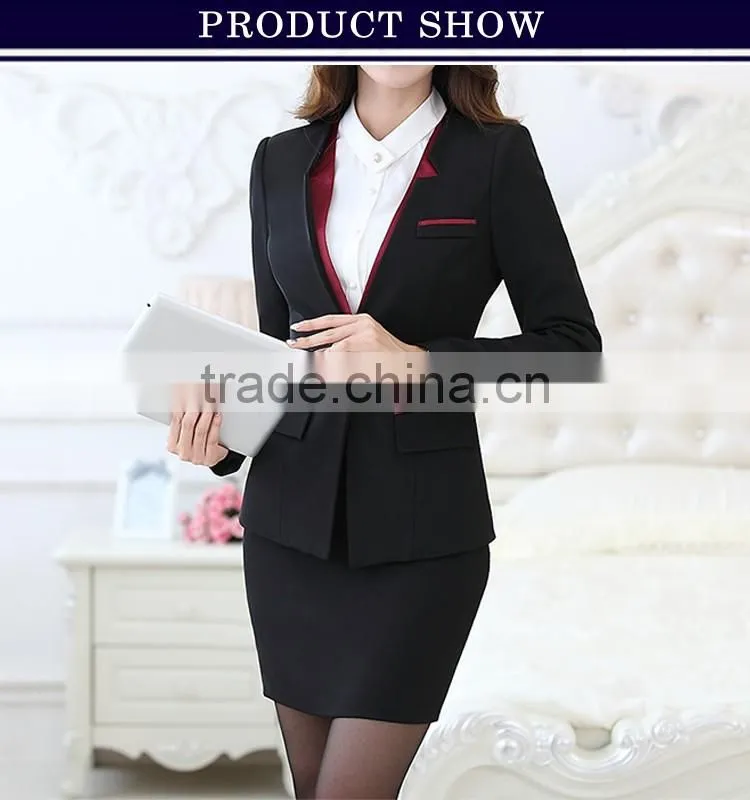 2017 hot sale ladies suits office uniform designs for women