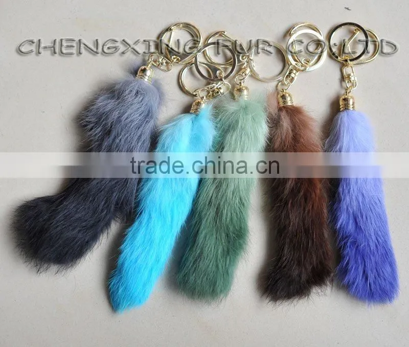 CX-R-39B 2016 Fashion Car Key Chain Genuine Rabbit Fur Keychains