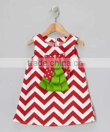 Wholesale Children cotton clothing bright red chevron clothes tank top plus size chevron top