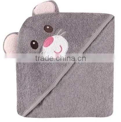 China supplier applique cotton terry security pattern animal head plush baby blanket