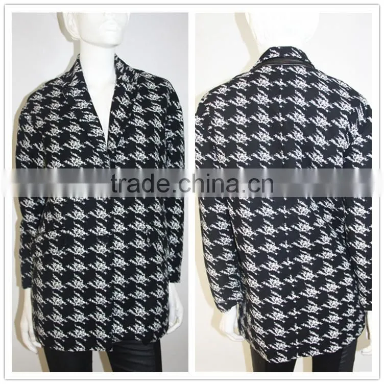 2014 ladies fashion embroidery high-end long coat new designed knitted coats