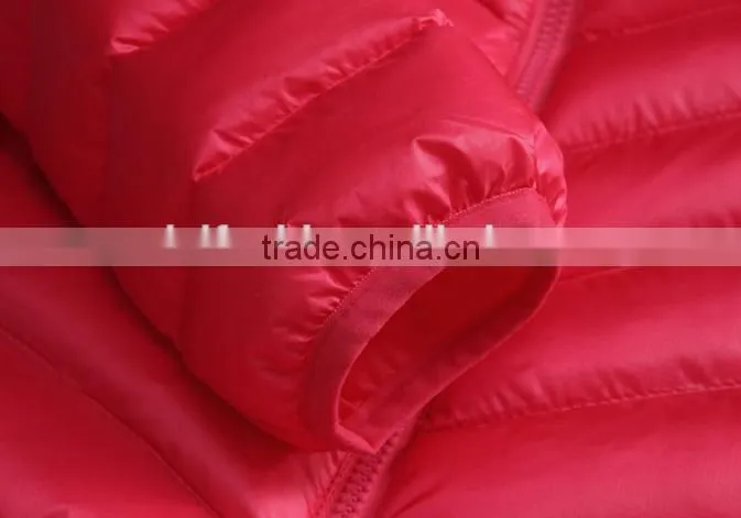 customize fashion women hoody winter warm down jacket/lovers' ladies nylon down feather coat