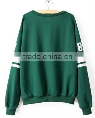 Fashion Avant-garde Figure Pattern Long Sleeve Pullover Hoodie(Green)