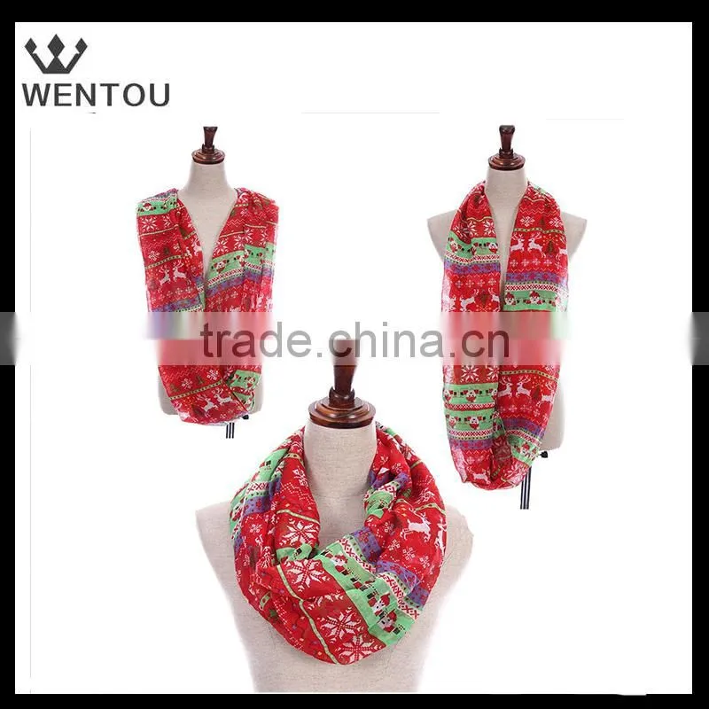 Wholesale personalized red Christmas scarf
