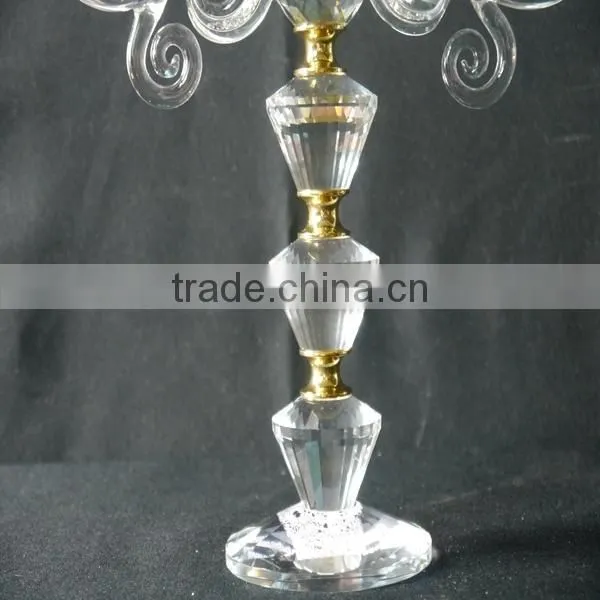 wholesale popular glass crystal candle holder for party decoration