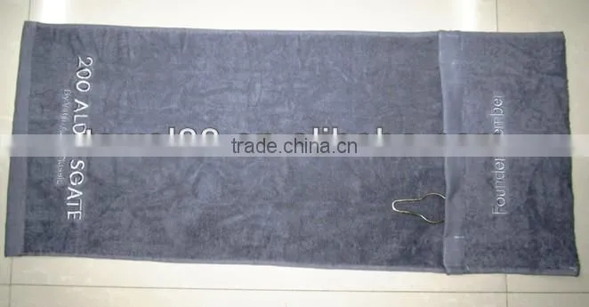 100% cotton zipper pocket gym towels