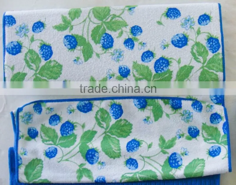high quality square printed kitchen towel