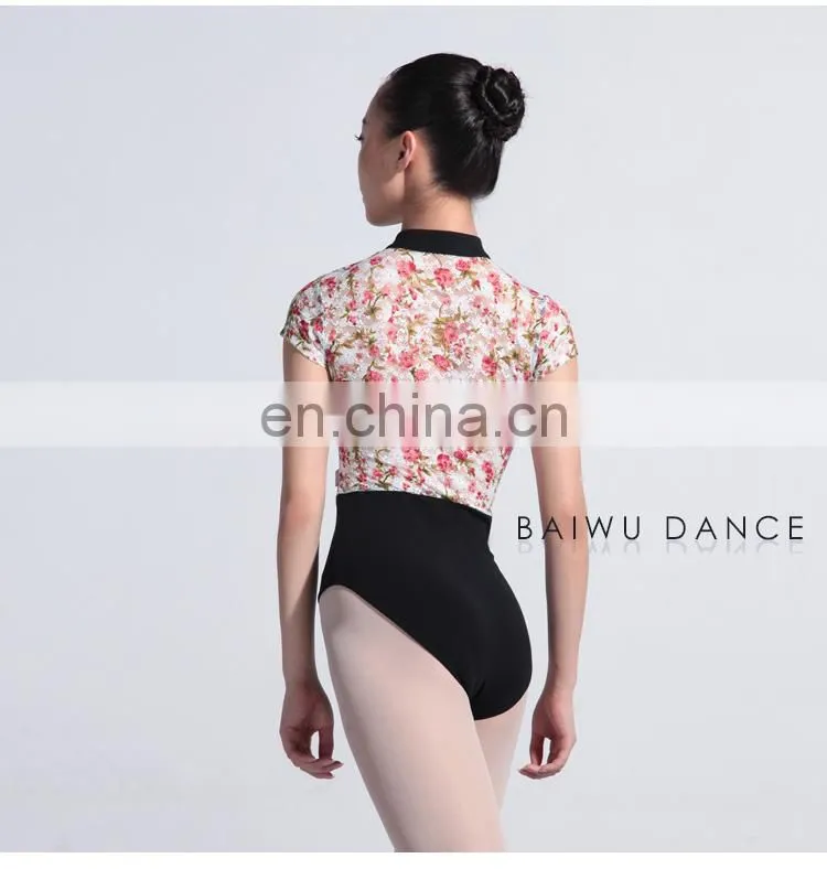 117141048 Chinese Style Collar Lace Ballet Leotard