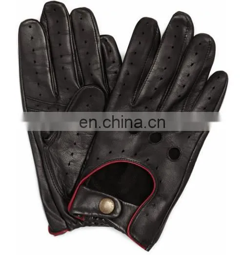 Men Leather Driving Gloves