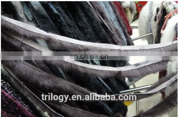 Raccoon Fur/Natural Rabbit Fur Strips / Raw Fur Material