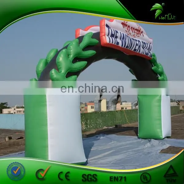 Inflatable Green PVC Leaf Arch, Inflatable Entrance Arch, Inflatable Arch rental for Sale