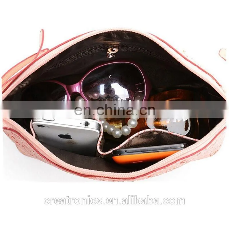 CR USA market expert new products on china market high capacity women leatehr tote bag with 4pcs purse bag set in handbags