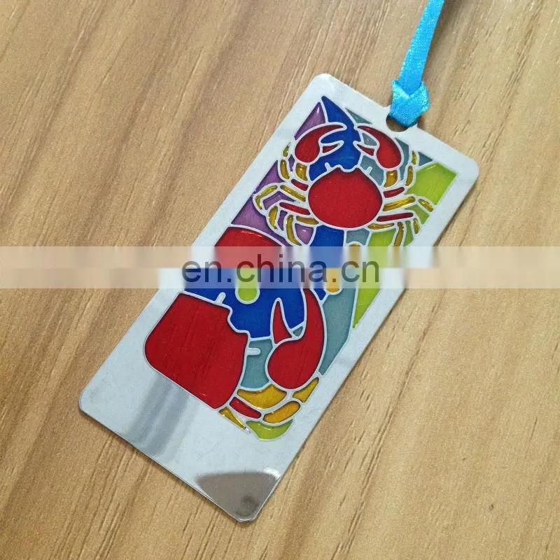 Gifts wholesale transparent metal bookmarks