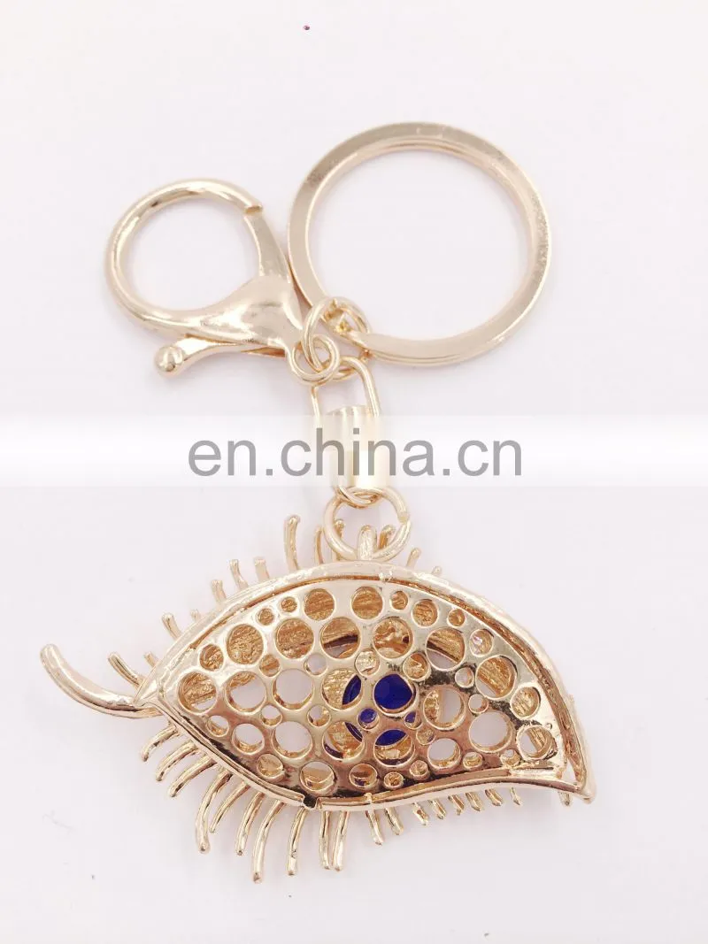 Hot Sale Personalized Metal Crystal Evil Eye Key Ring Car Keychain Pendant Key Chain